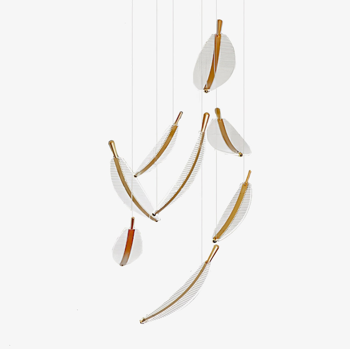 Leaf Crystal Spiral LED Chandelier
