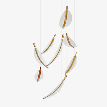 Leaf Crystal Spiral LED Chandelier