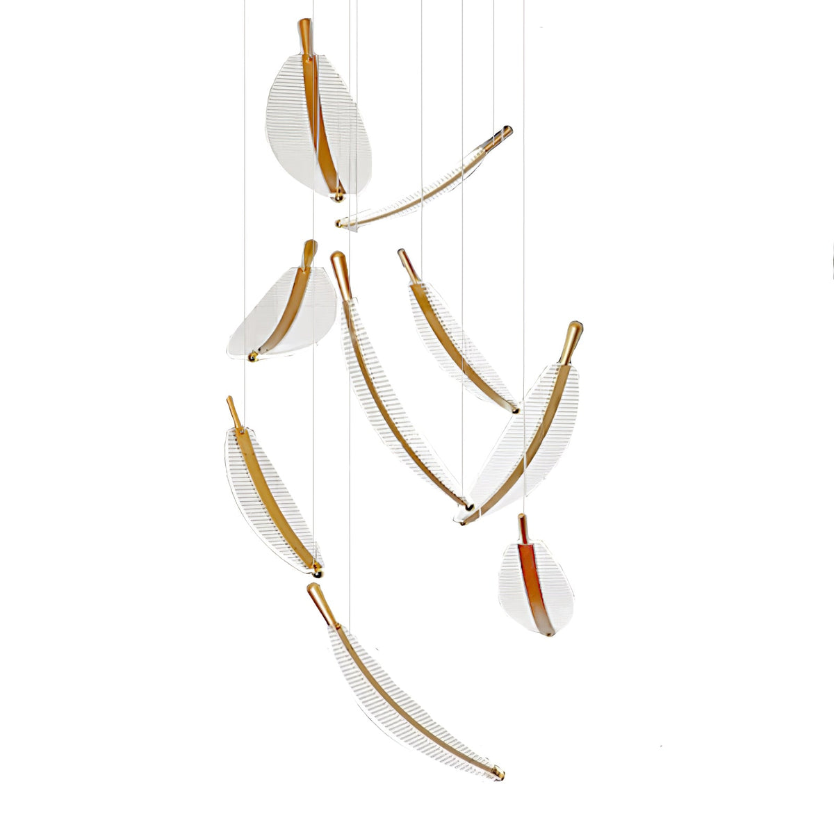 Leaf Crystal Spiral LED Chandelier