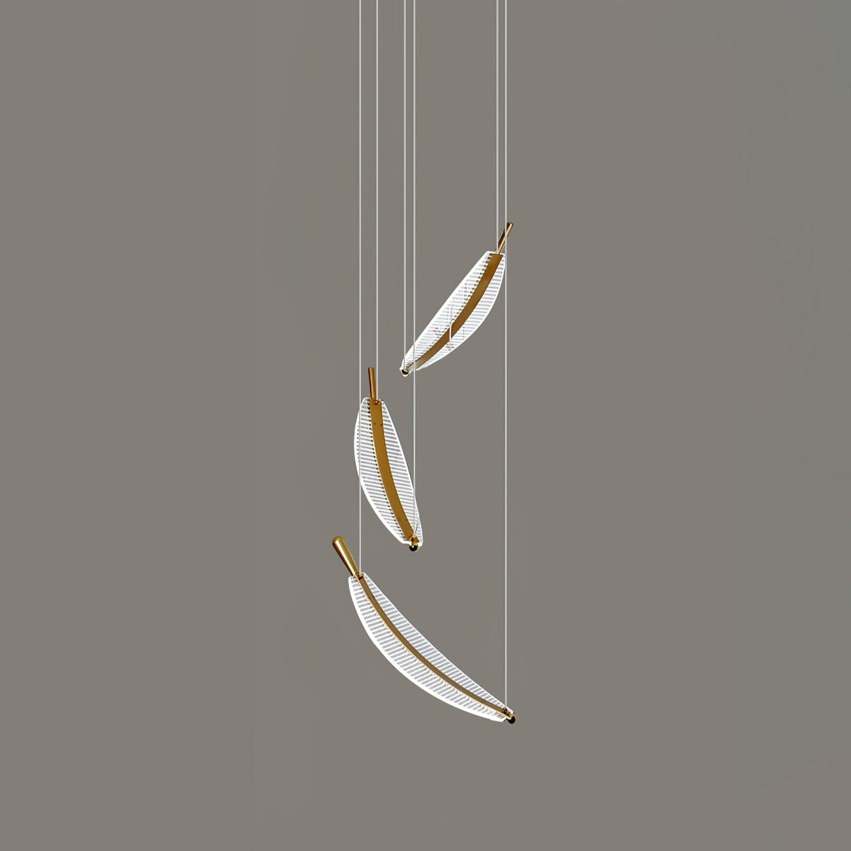 Leaf Crystal Spiral LED Chandelier
