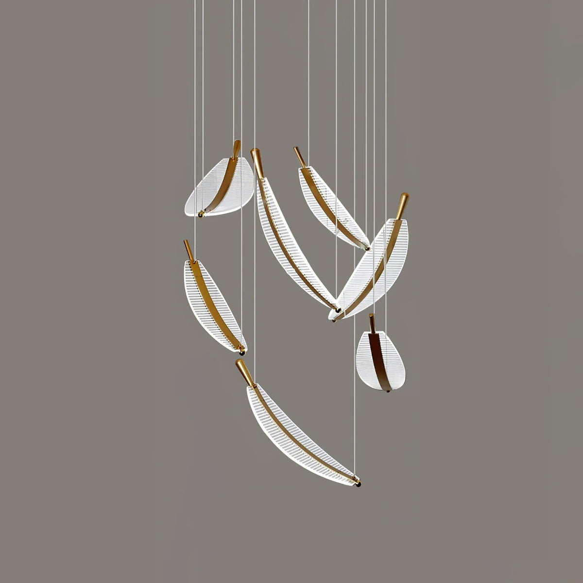Leaf Crystal Spiral LED Chandelier