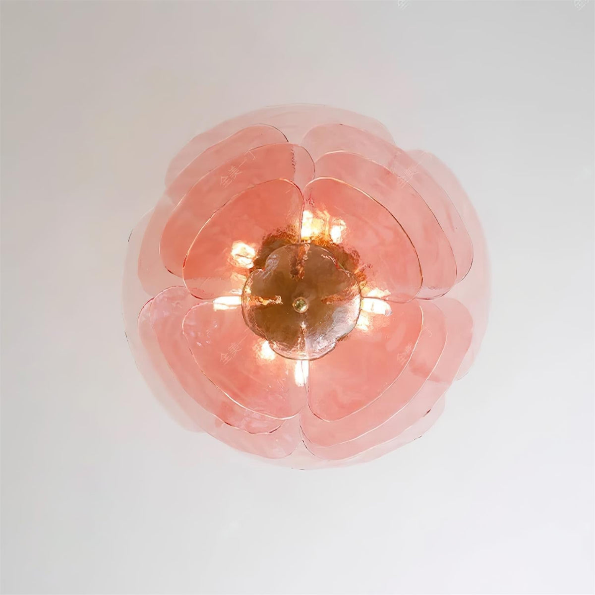 Lotus Leaf Layered Glass Chandelier