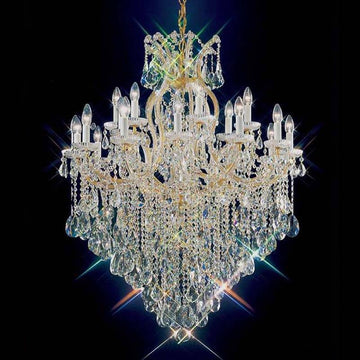 Long Drop Golden Maria Crystal Chandelier