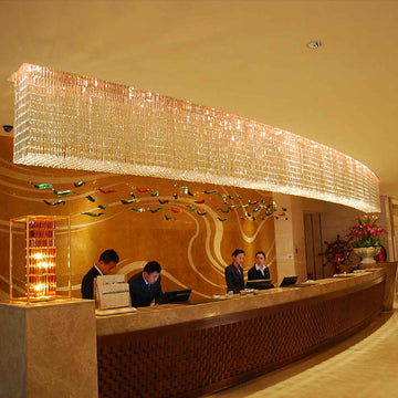 Long Reception Crystal Chandelier