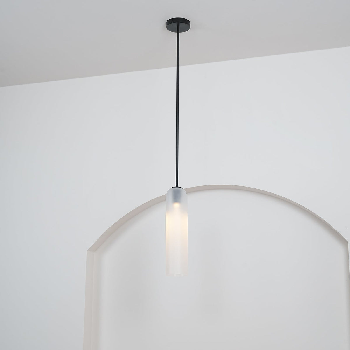 Long Tube Glass Pendant Light