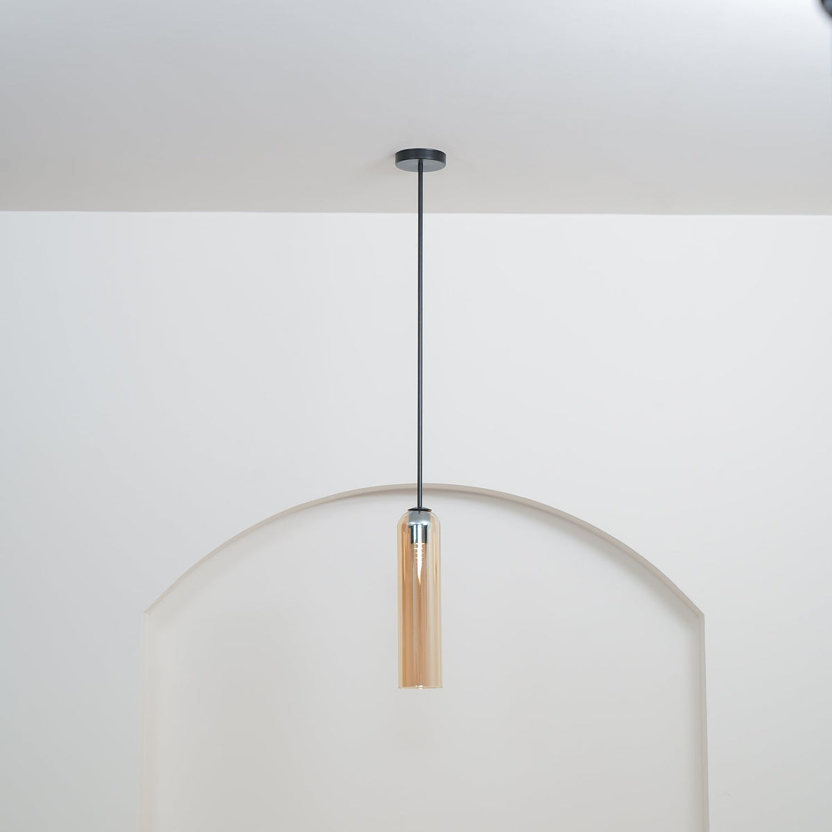 Long Tube Glass Pendant Light