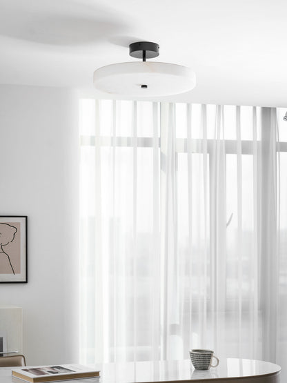 Luma Linen Drum Ceiling Light - Vakkerlight