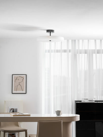 Luma Linen Drum Ceiling Light - Vakkerlight