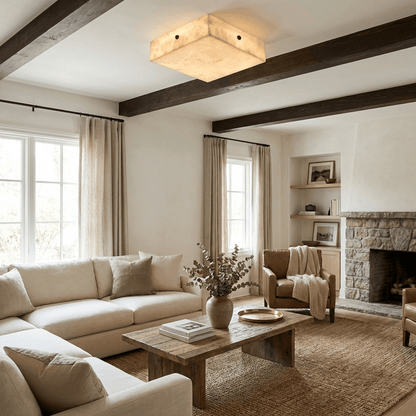 Luma Alabaster Square Ceiling Lamp - Vakkerlight
