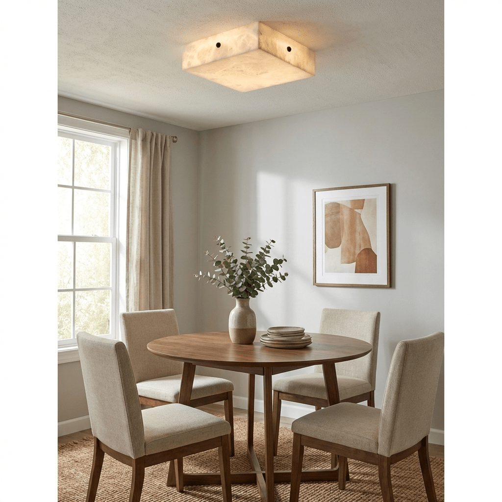 Luma Alabaster Square Ceiling Lamp - Vakkerlight