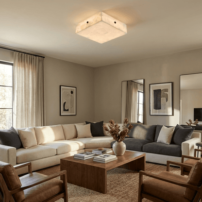 Luma Alabaster Square Ceiling Lamp - Vakkerlight