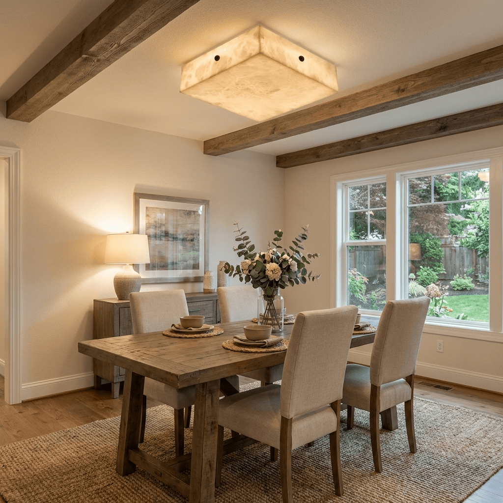 Luma Alabaster Square Ceiling Lamp - Vakkerlight
