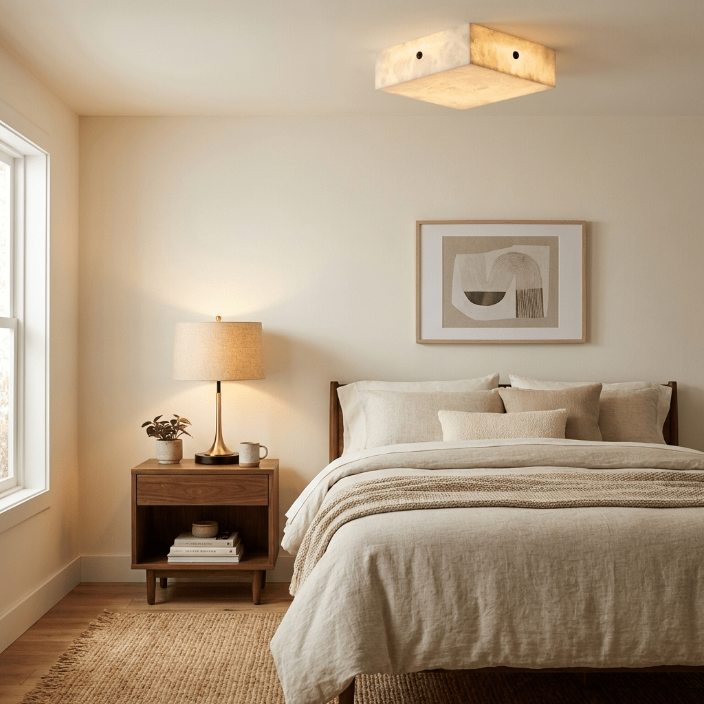 Luma Alabaster Square Ceiling Lamp - Vakkerlight