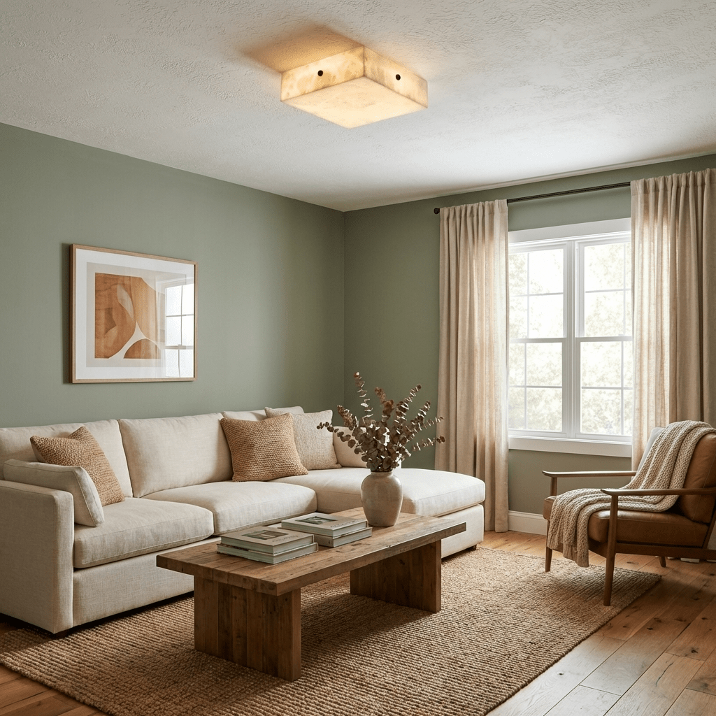Luma Alabaster Square Ceiling Lamp - Vakkerlight