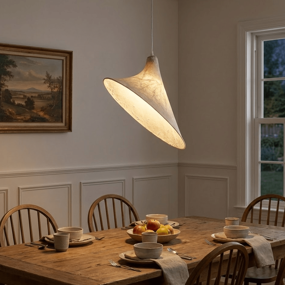 Lunaris Drift Silk Pendant Lamp