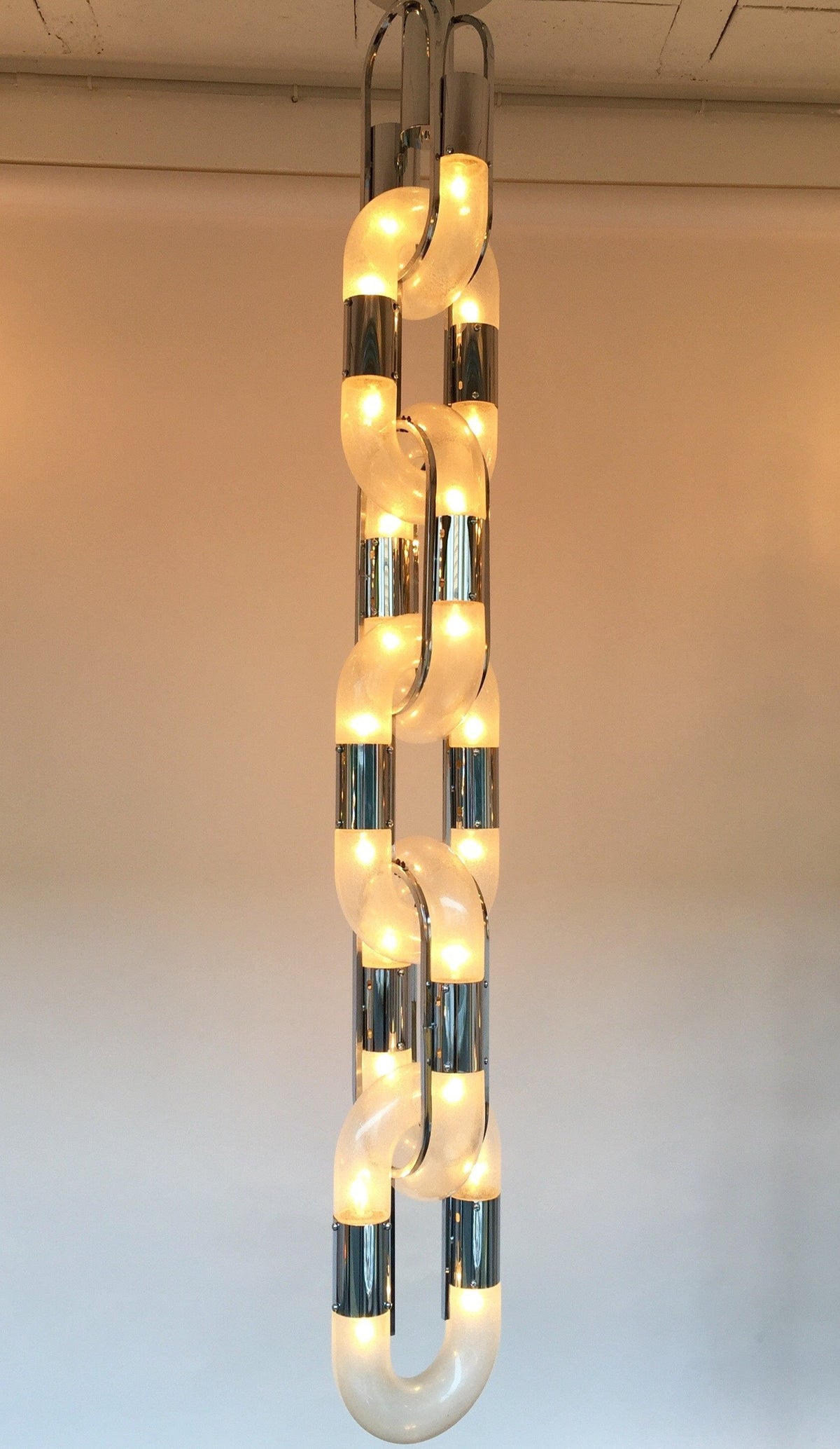 Modern Art Design Glass Chain Chandelier