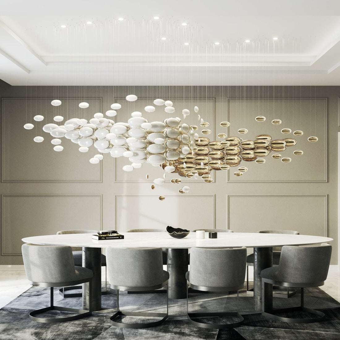 Galaxy Lustre Meteor Shower Crystal Spiral Chandelier