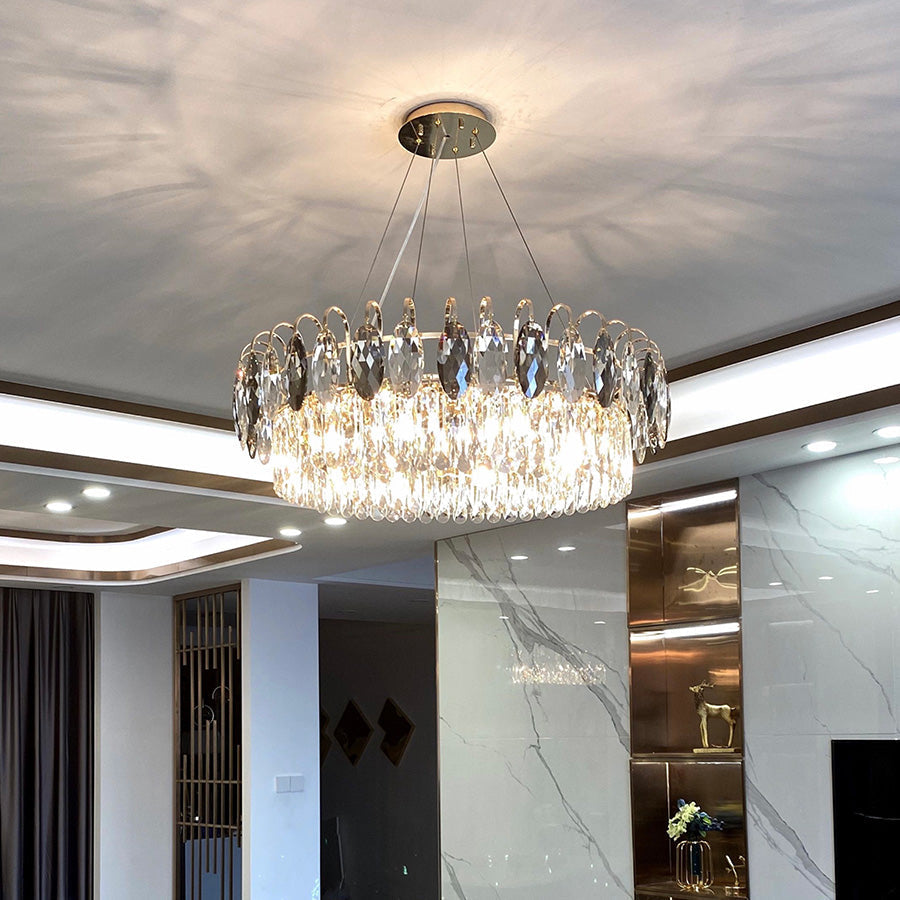 Luxurious K9 Crystal Chandelier Modern Ceiling Light Fixtures Set for Living Room / dining Room