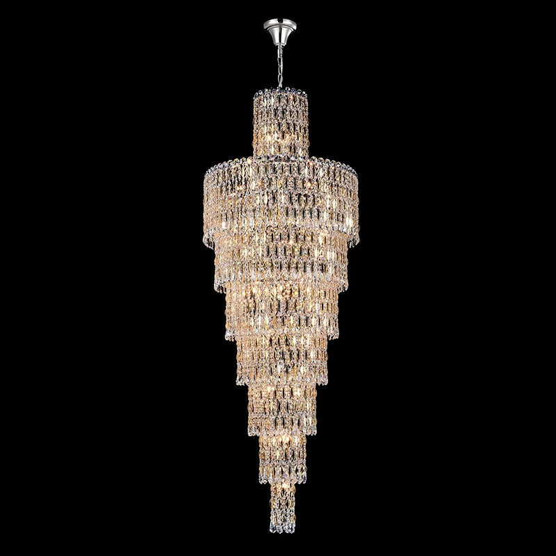 Luxury Large Crystal Chandelier for Hight Ceiling Living Room Long Staircase Light