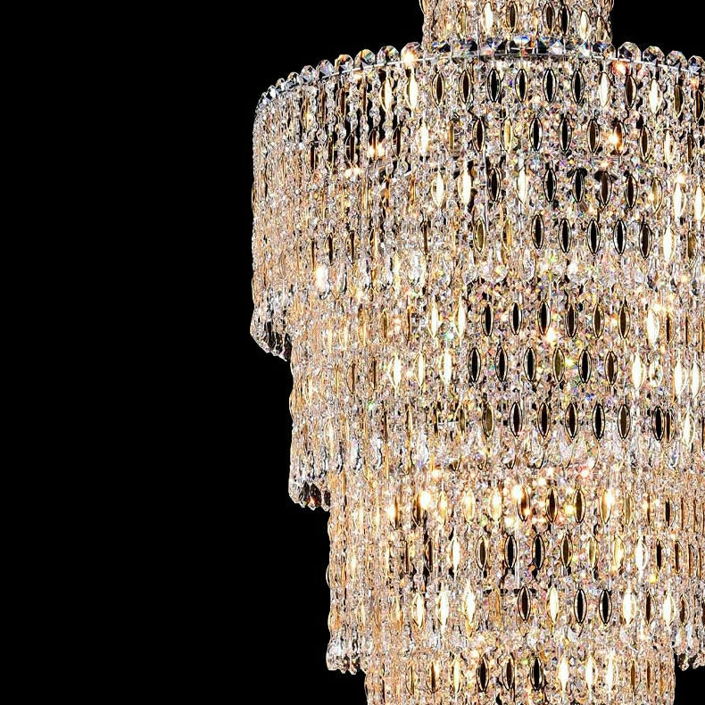 Luxury Large Crystal Chandelier for Hight Ceiling Living Room Long Staircase Light
