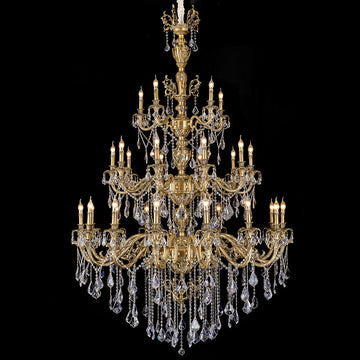 Large Antique Brass Chandeliers