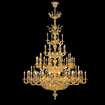 Large Brass Foyer Chandelier