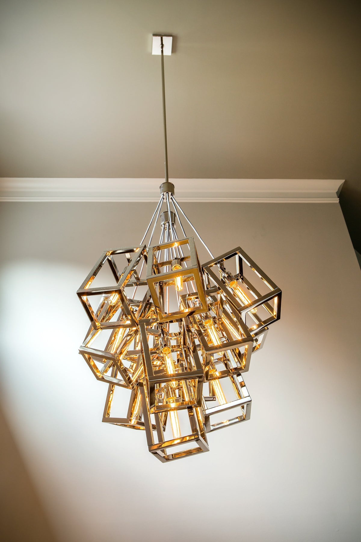 Modern Cube Cluster Chandelier for Living Room / staircase / foyer
