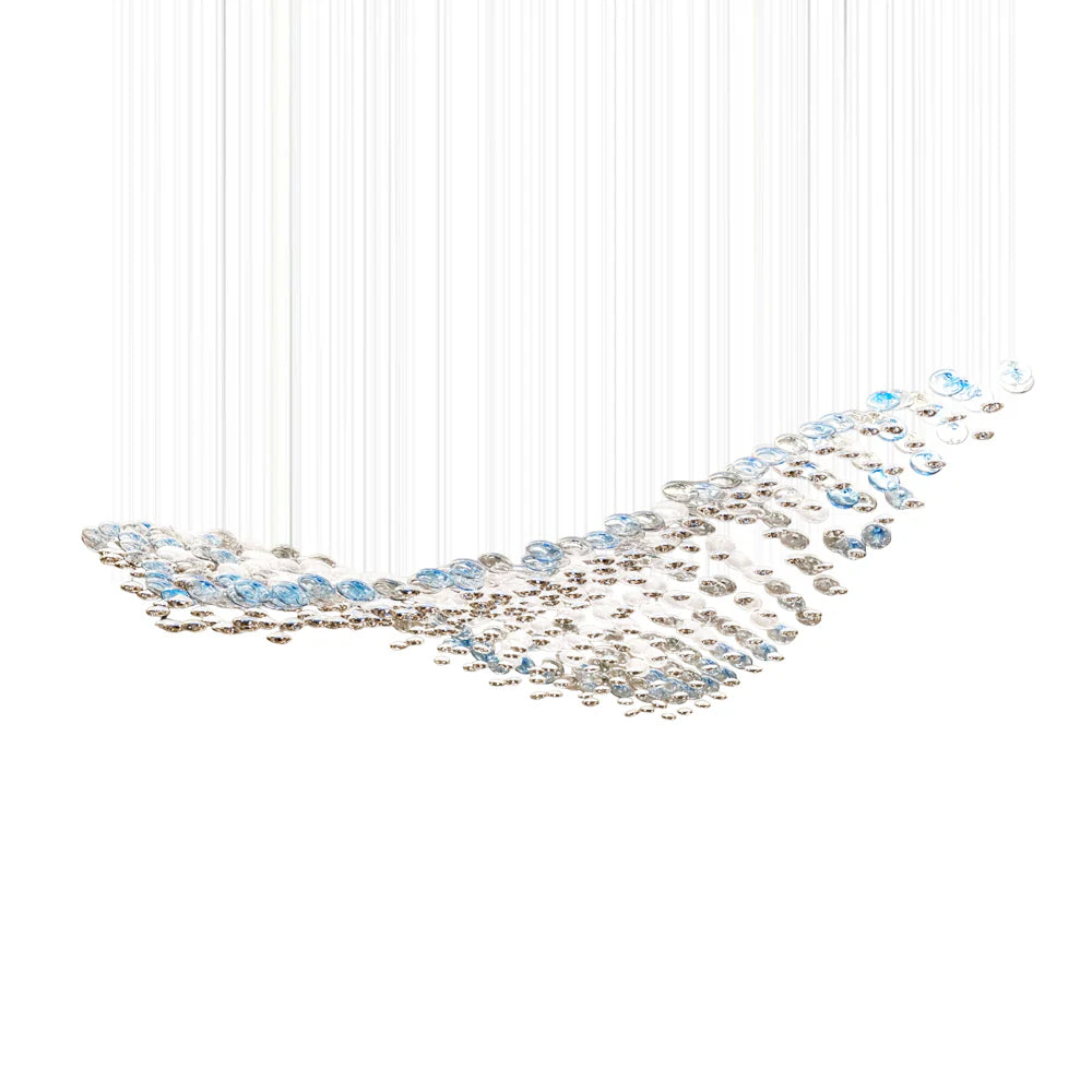 Flying Wave Glass Bubble Chandelier