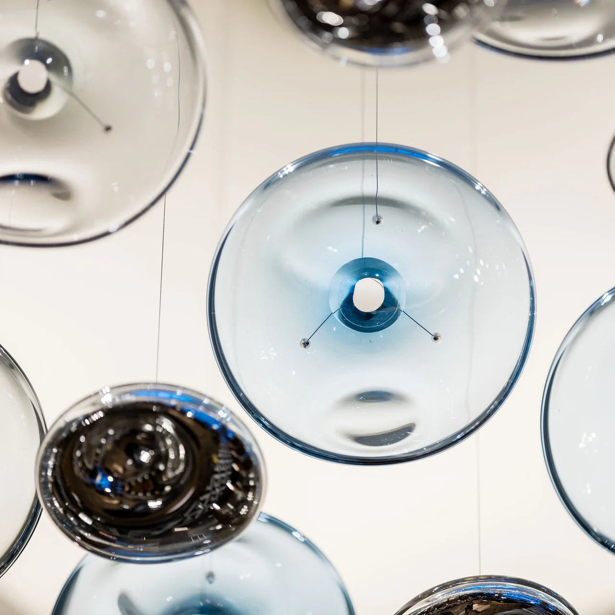 Flying Wave Glass Bubble Chandelier