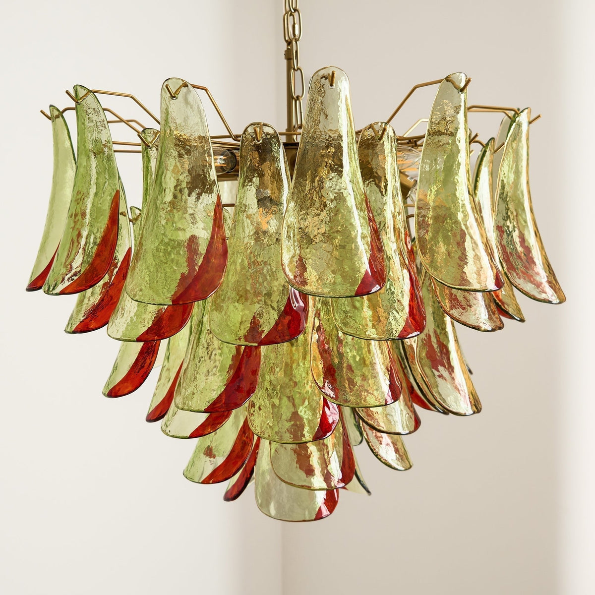 Emerald Flame Murano Glass Chandelier