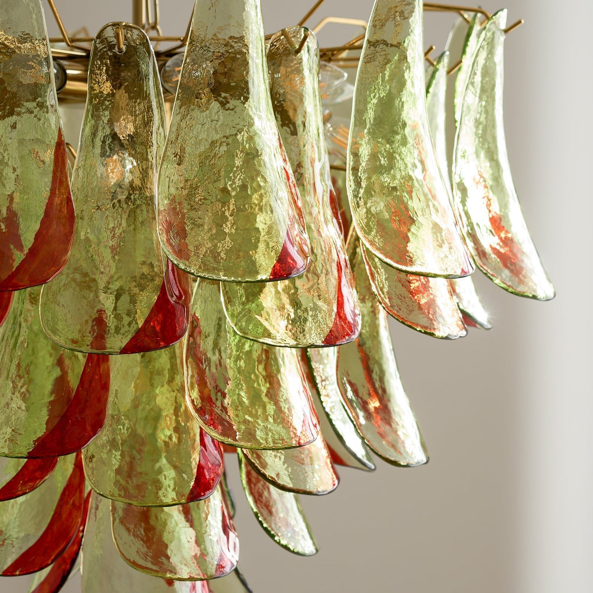 Emerald Flame Murano Glass Chandelier