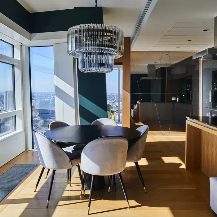Modern Luxury 2-Tier Glass Chandelier