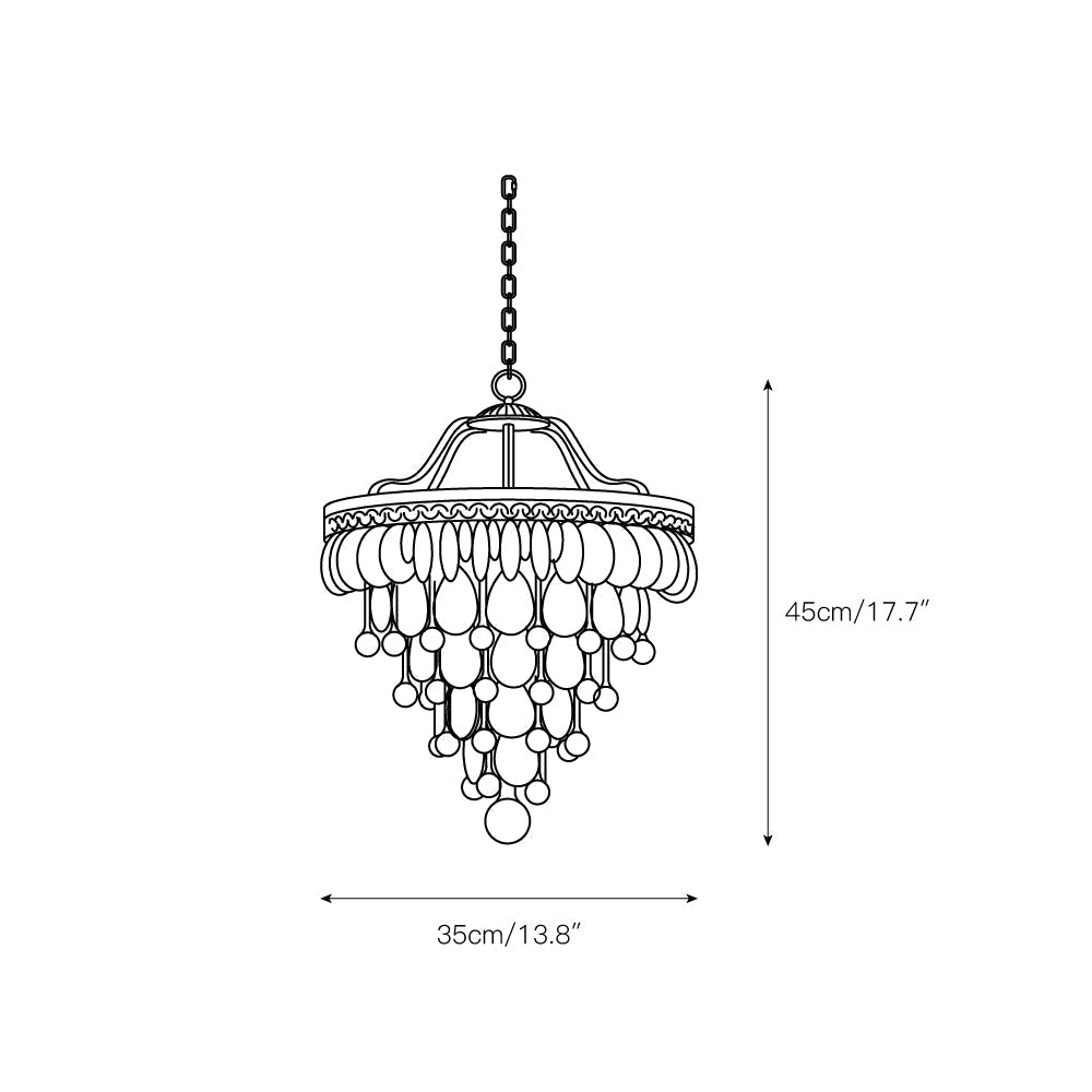 Crystal Inverted Pyramid Chandelier