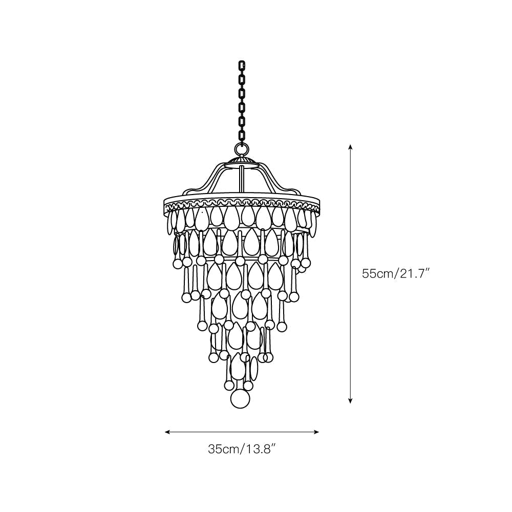Crystal Inverted Pyramid Chandelier