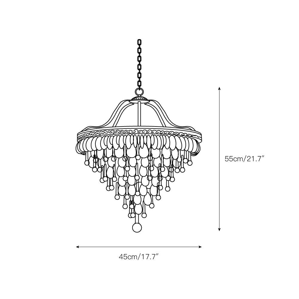 Crystal Inverted Pyramid Chandelier