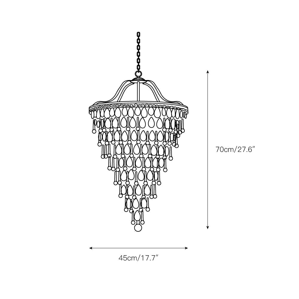 Crystal Inverted Pyramid Chandelier