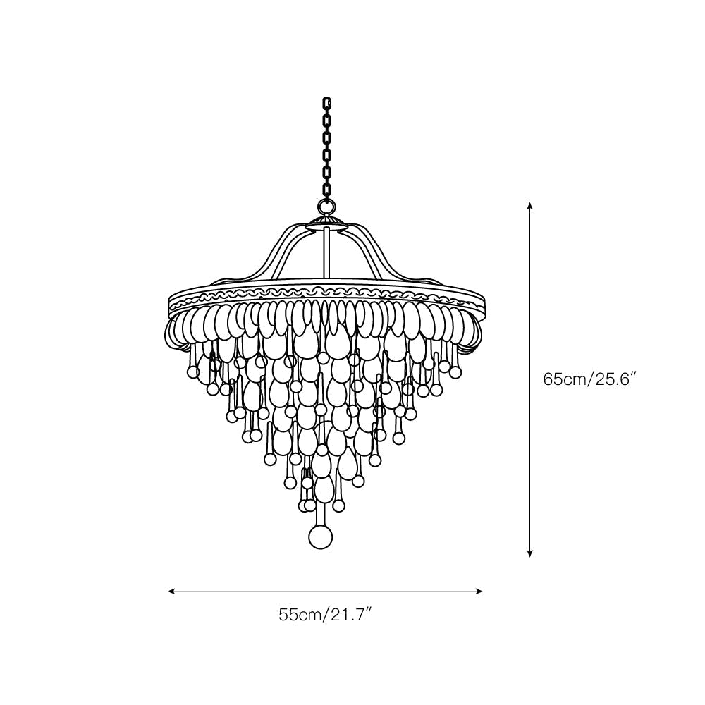 Crystal Inverted Pyramid Chandelier