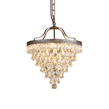 Crystal Inverted Pyramid Chandelier