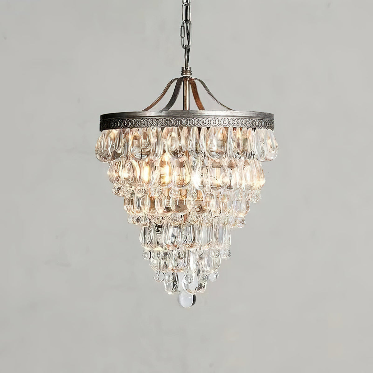 Crystal Inverted Pyramid Chandelier