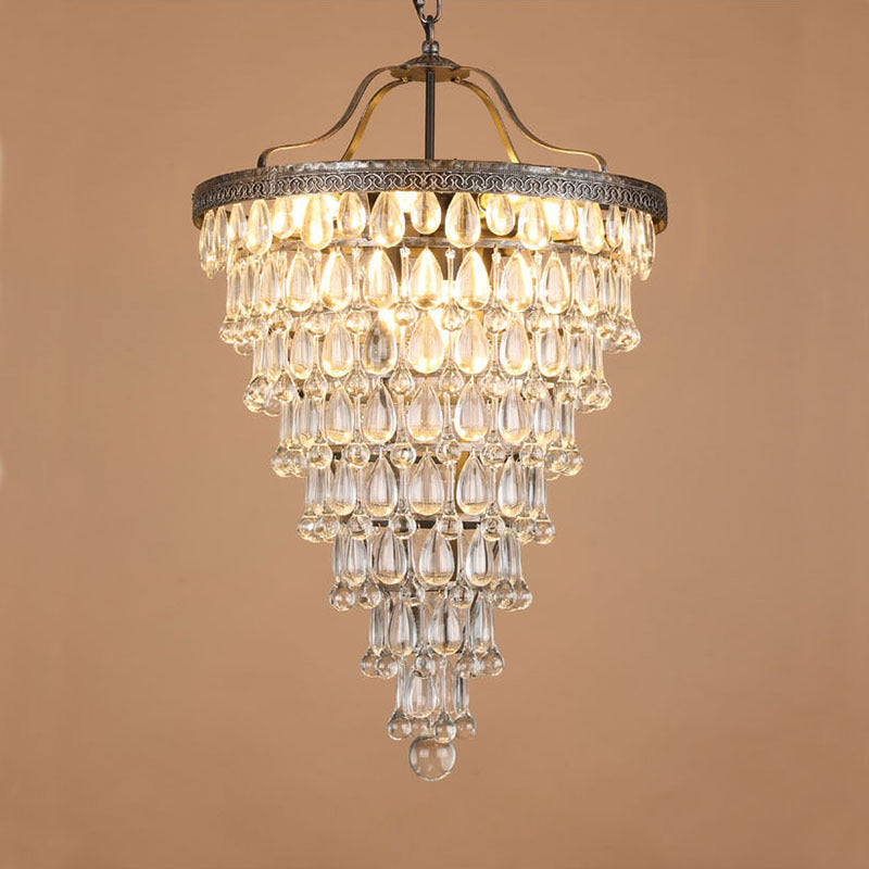Crystal Inverted Pyramid Chandelier