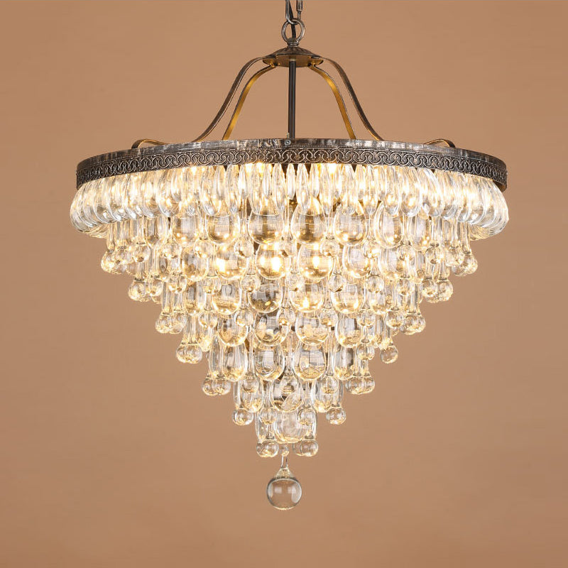 Crystal Inverted Pyramid Chandelier