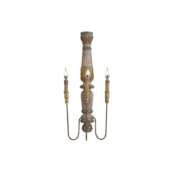Medway Wood Candle Wall Lamp