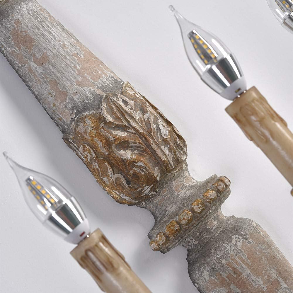 Medway Wood Candle Wall Lamp