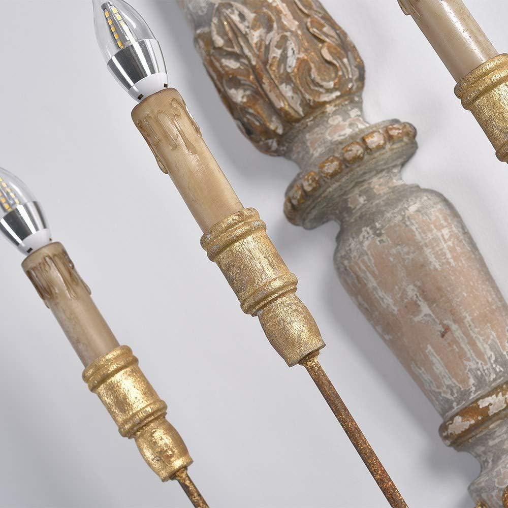 Medway Wood Candle Wall Lamp