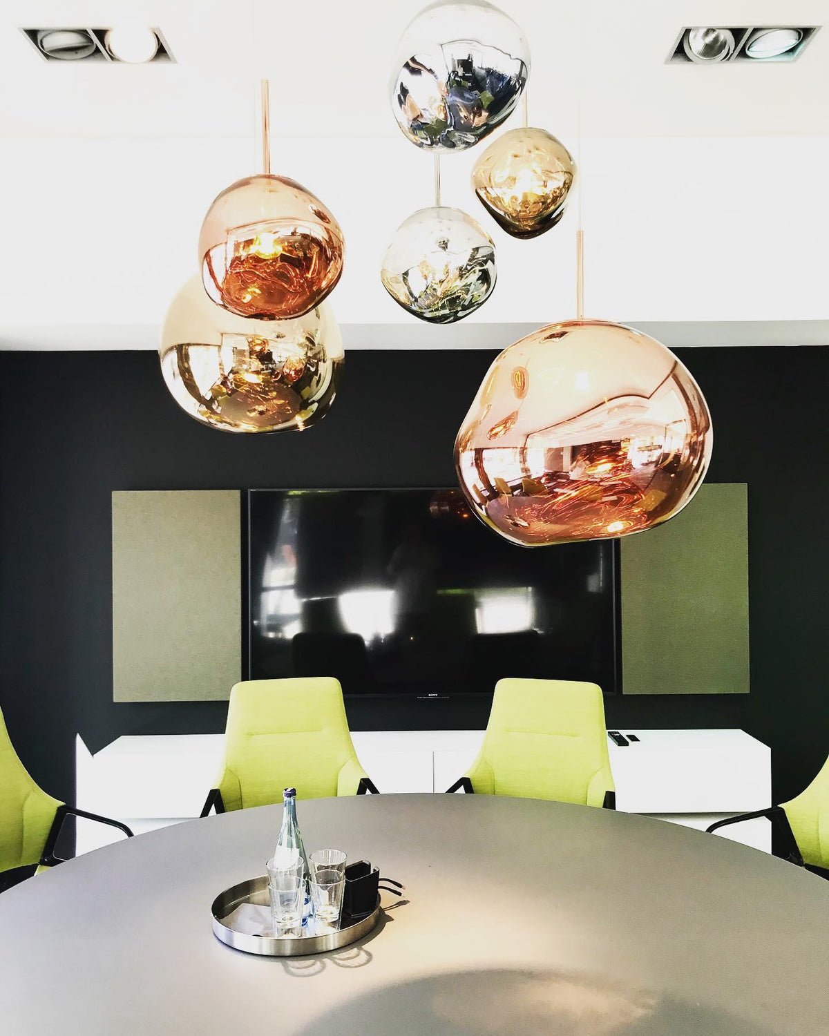 Multi Lava Round Chandelier