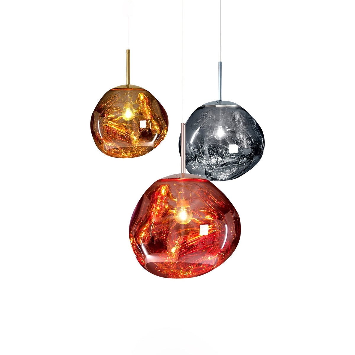 Multi Lava Round Chandelier