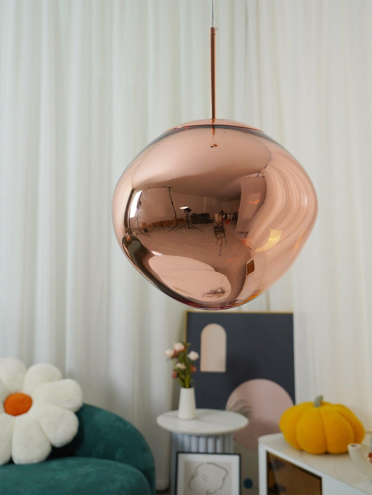 Multi Lava Round Chandelier