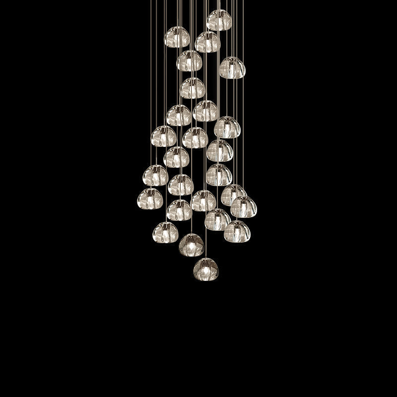 Cherry Crystal Spiral Chandelier