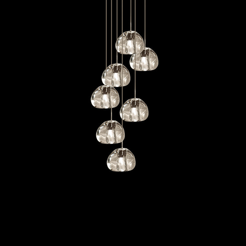 Cherry Crystal Spiral Chandelier