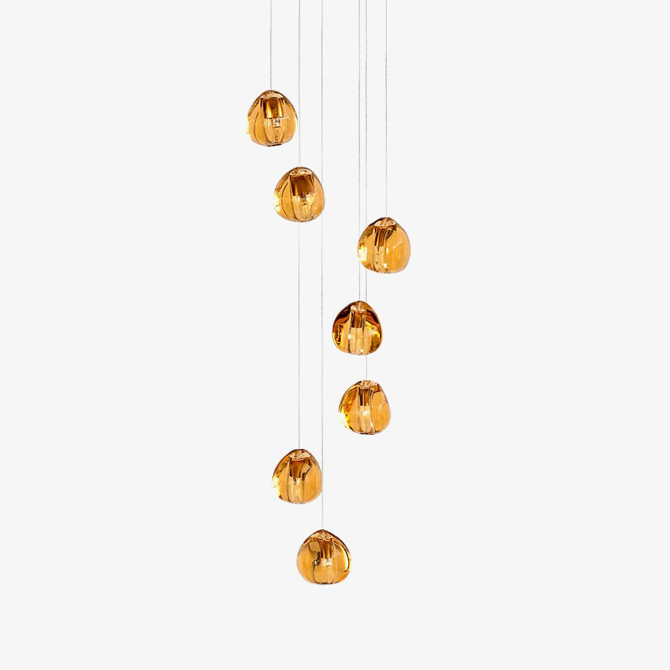 Cherry Crystal Spiral Chandelier